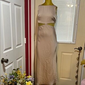 NWT Hello Molly Beige Maxi Dress